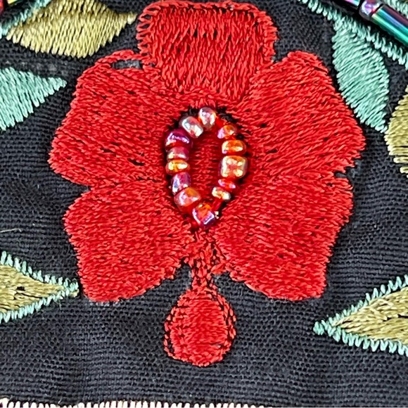 Streets Ahead Anthro Vintage-Inspired Embroidered Leather and Fabric Belt - Picture 7 of 16